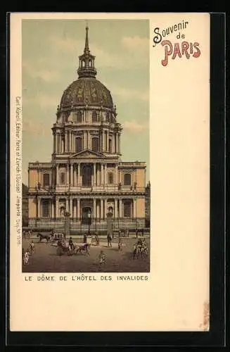 Lithographie Paris, Hôtel des Invalides
