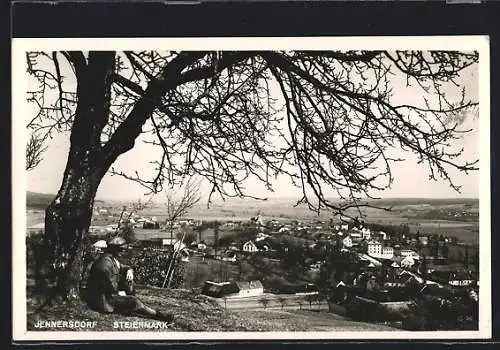 AK Jennersdorf / Steiermark, Totale vom Berg aus gesehen