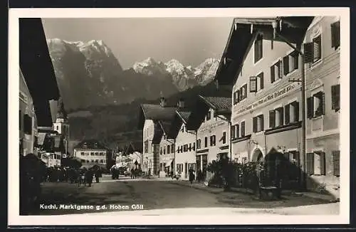AK Kuchl, Marktgasse g. d. Hohen Göll