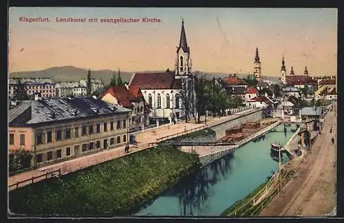 AK Klagenfurt, Lendkanal mit evangel. Kirche