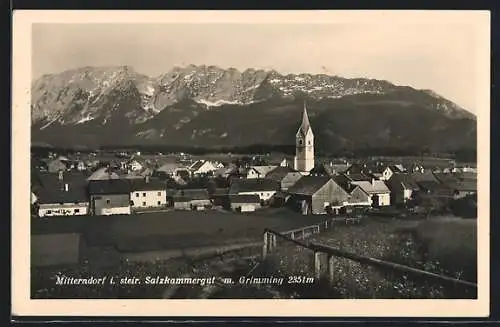 AK Mitterndorf / Salzkammergut, Panorama mit Grimming