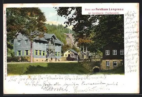 AK Geroldsgrün / Frankenwald, Forsthaus Langenau