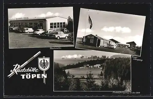AK Töpen, Raststätte, Grenzübergang, Zollabfertigung in der DDR