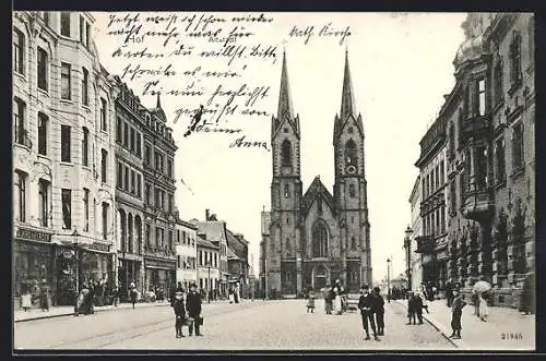 AK Hof, die Michaeliskirche in der Altstadt