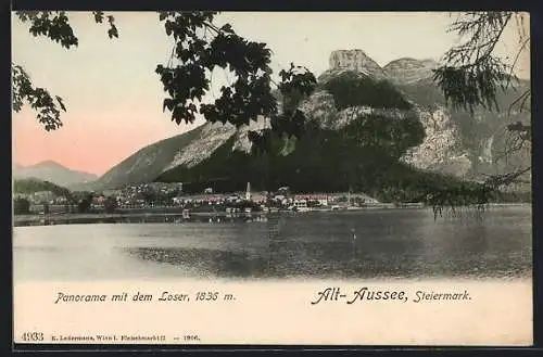 AK Alt-Aussee, Panorama mit dem Loser