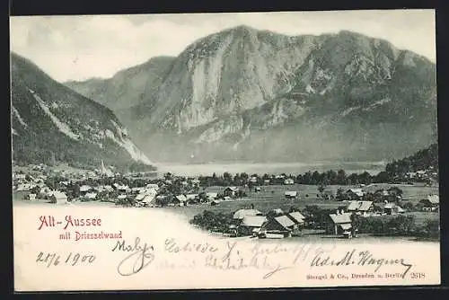 AK Alt Aussee, Totalansicht mit Driesselwand