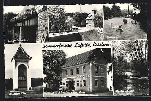 AK Lafnitz, Weingrabenviadukt, Neustifter Höhe, an der Lafnitz, Gasthof u. Pension Glats