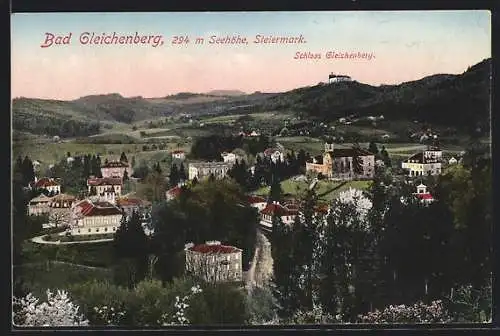 AK Bad Gleichenberg, Totalansicht mit Schloss Gleichenberg