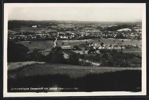 AK Sebersdorf, Totalansicht mit Schloss Obermayerhofen