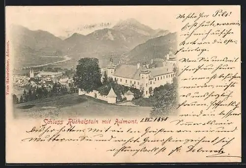 AK Admont, Ortsansicht mit Schloss Röthelstein