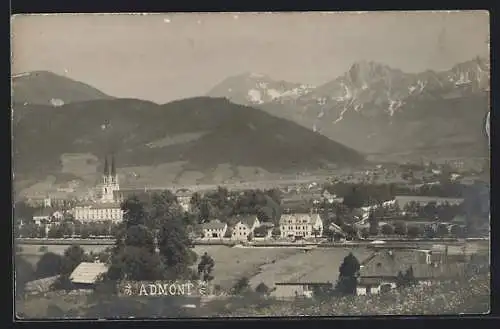 AK Admont, Totalansicht von einem Berg aus