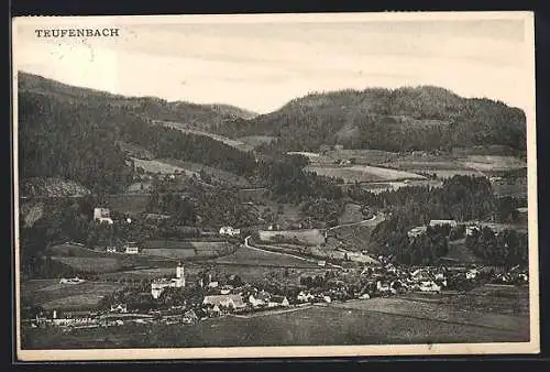 AK Teufenbach, Totalansicht von einem Berg aus
