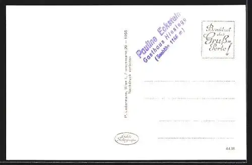 AK Tragöss-Pichl, Alpengasthaus Hiaslegg gegen Trenchtling