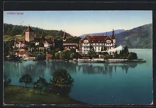 AK Spiez, Teilansicht am Thunersee