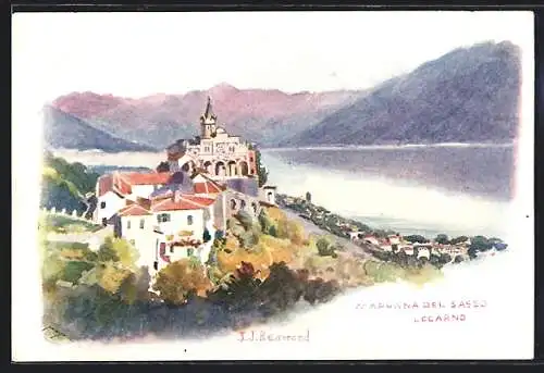 Künstler-AK Locarno, Madonna del Sasso