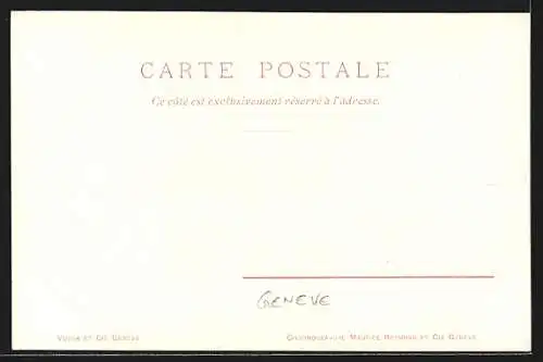 Künstler-AK Genéve, Marché aux fleurs