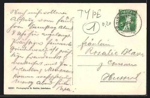 AK Grindelwald, Totalansicht aus der Vogelschau