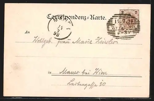 AK Weidling, Gesamtansicht aus der Vogelschau