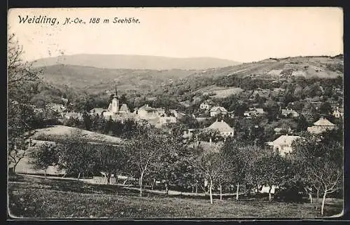 AK Weidling, Panoramablick von der Bergwiese aus