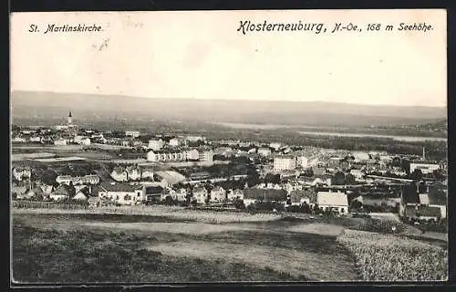 AK Klosterneuburg, Gesamtansicht mit Blick nach St. Martinskirche