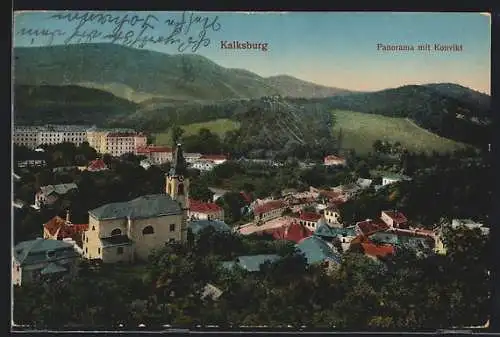 AK Wien, Kalksburg, Panorama mit Konvikt