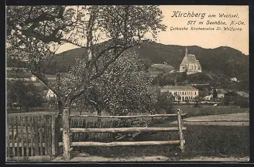 AK Kirchberg am Wechsel, Gothische Kirchenruine St. Wolfgang