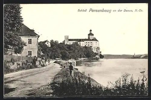 AK Persenbeug an der Donau, Blick zum Schloss