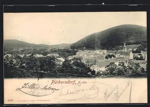 AK Purkersdorf, Totalansicht aus der Vogelschau