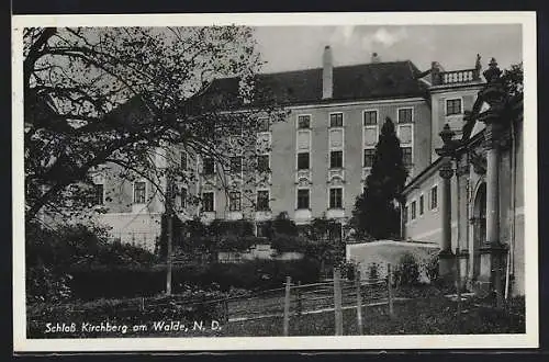 AK Kirchberg am Walde, Blick zum Schloss