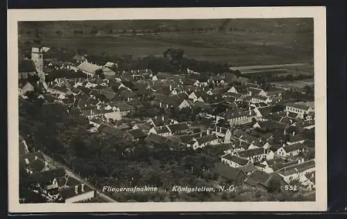 AK Königstetten, Ortsansicht vom Flugzeug aus