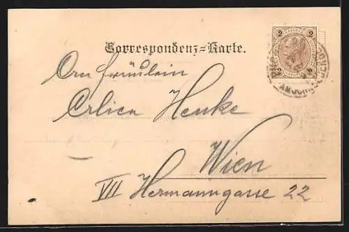 AK Puchberg am Schneeberg, Teilansicht mit Kirche und Burgruine