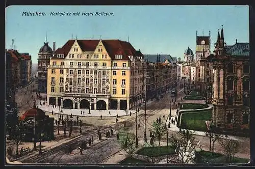 AK München, Blick auf den Karlsplatz