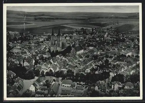 AK Oschatz i. Sa., Blick über den Ort