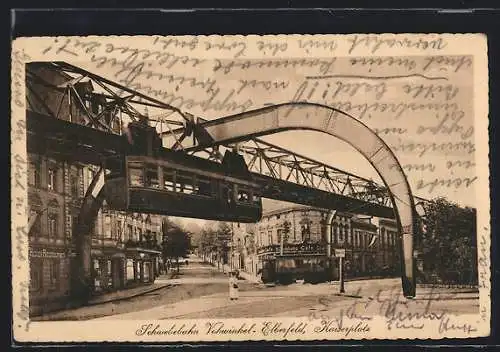 AK Vohwinkel-Elberfeld, Schwebebahn am Kaiserplatz