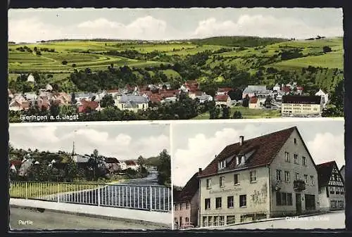 AK Bieringen a. d. Jagst, Ortsansicht, Ortspartie und Gasthaus Zur Sonne