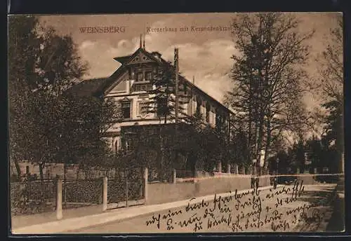 AK Weinsberg, Kernerhaus mit Kernerdenkmal