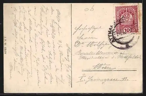 AK Attnang, Totalansicht mit dem Traunstein