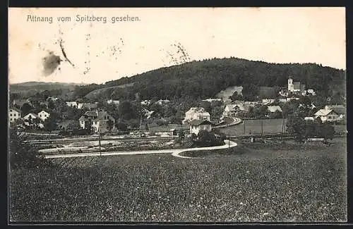 AK Attnang, Ortschaft vom Spitzberg gesehen