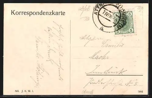 AK Attnang, Ortschaft vom Spitzberg gesehen