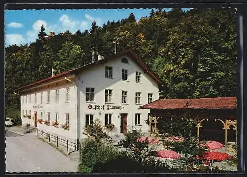 AK Pfronten /Allgäu, Gasthaus Fallmühle mit Garten