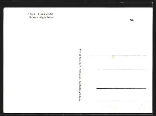 AK Fischen im Allgäu, Haus Grünwald