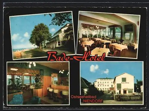 AK Niendorf /Ostsee, Bade-Hotel in vier Ansichten