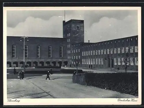 AK Flensburg, Blick auf Deutsches Haus