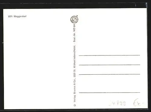 AK Meggerdorf, Schule, Strandbad und Lebensmittelhaus EDEKA