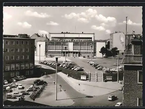 AK Kiel, Ostseehalle aus der Vogelschau