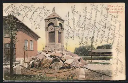 AK Wilhelmshaven, Denkmal der Kaiserl. II. Matrosendivision