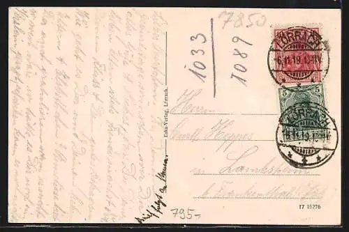 AK Lörrach, Blick auf Volksschule im Hebelpark