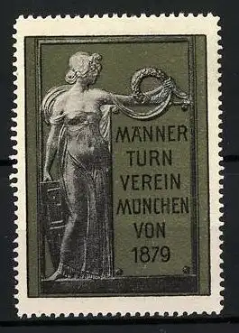 Reklamemarke München, Männer-Turn-Verein von 1879, Frauenplastik