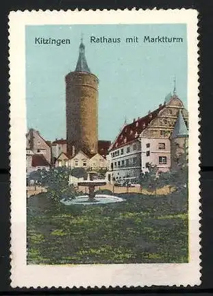 Reklamemarke Kitzingen a. M., Rathaus mit Marktturm
