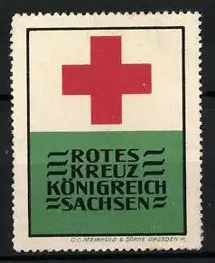 Reklamemarke Rotes Kreuz, Königreich Sachsen